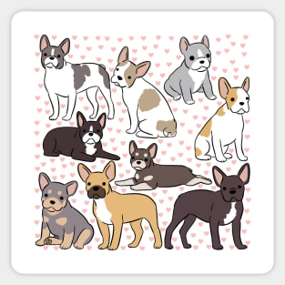 Cute French Bulldog pattern Sticker